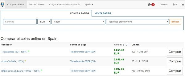 donde comprar bitcoin en mano en españa
