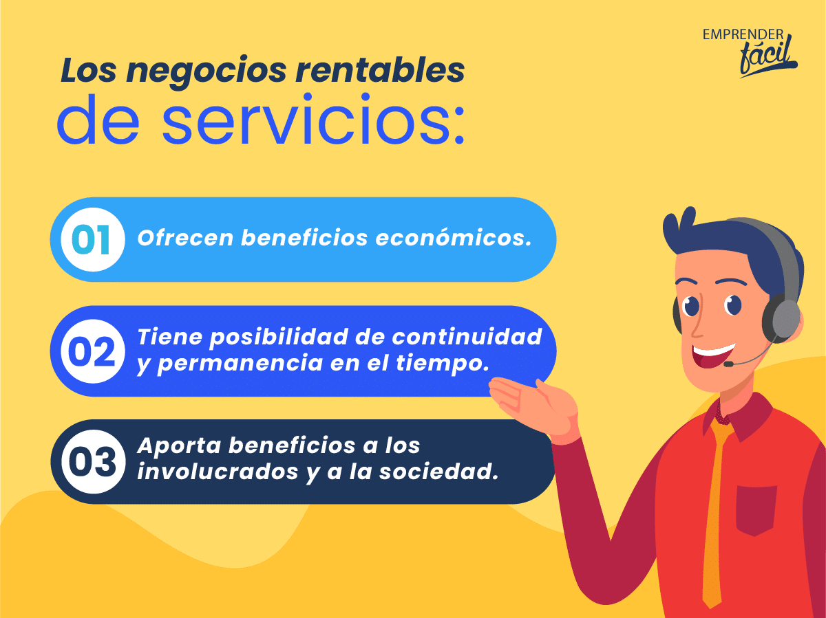 Estrategias de mercado para empresas de servicios rentables.