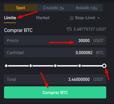 Cómo colocar una orden de compra y venta en Binance